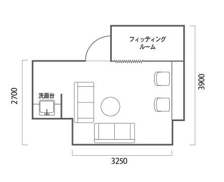 ゲストルームAの図面